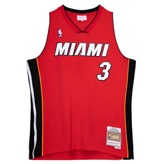 Miami Heat #3 Dwayne Wade 2005-06 NBA Hardwood Classic Swingman Jersey Red Mitchell & Ness