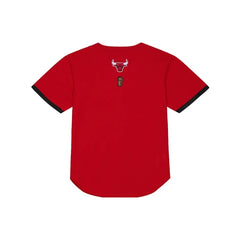 Chicago Bulls Baseball Jersey Front Button Red Mitchell & Ness