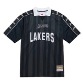 Black Los Angeles Lakers jersey with white lettering on a white background