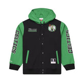 Boston Celtics NBA Triple Check Courtside Fleece Button Front