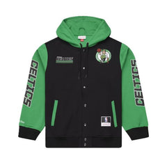 Boston Celtics NBA Triple Check Courtside Fleece Button Front