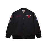 Chicago Bulls NBA Heavyweight Blackout Satin Jacket