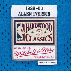 Philadelphia 76ers #3 Allen Iverson 1999-00 NBA Hardwood Classic Swingman Jersey Blue Mitchell & Ness