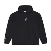 Miami Heat NBA Black Core Essentials Fleece Hoodie by Mitchell & Ness