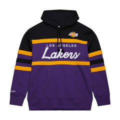 Los Angeles Lakers hoodie with purple and yellow design on a white background