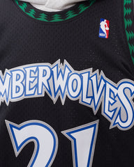 Minnesota Timberwolves #21 Kevin Garnett 1997-98 NBA Hardwood Classic Swingman Jersey Black Mitchell & Ness