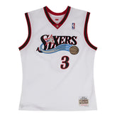 Philadelphia 76ers 2000-01 Allen Iverson White Swingman NBA Jersey