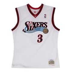 Philadelphia 76ers #3 Allen Iverson 2000-01 NBA Hardwood Classic Swingman Jersey White Mitchell & Ness