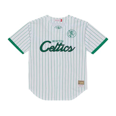 Boston Celtics NBA Mesh Front Button Shirt Baseball Style Mitchell & Ness