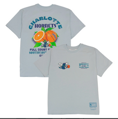 Charlotte Hornets NBA Oversized T-Shirt Light Blue Mitchell & Ness