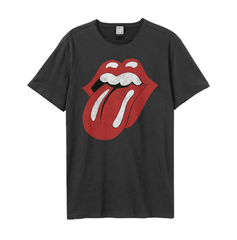 Rolling Stones Cotton T-Shirt Charcoal Slim Fit by Amplified