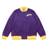 NBA Heavyweight Satin Jacket Vintage Logo Los Angeles Lakers Purple