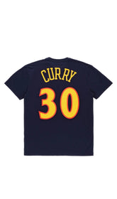 Golden State Warriors Steph Curry Dark Blue Short Sleeve T-Shirt