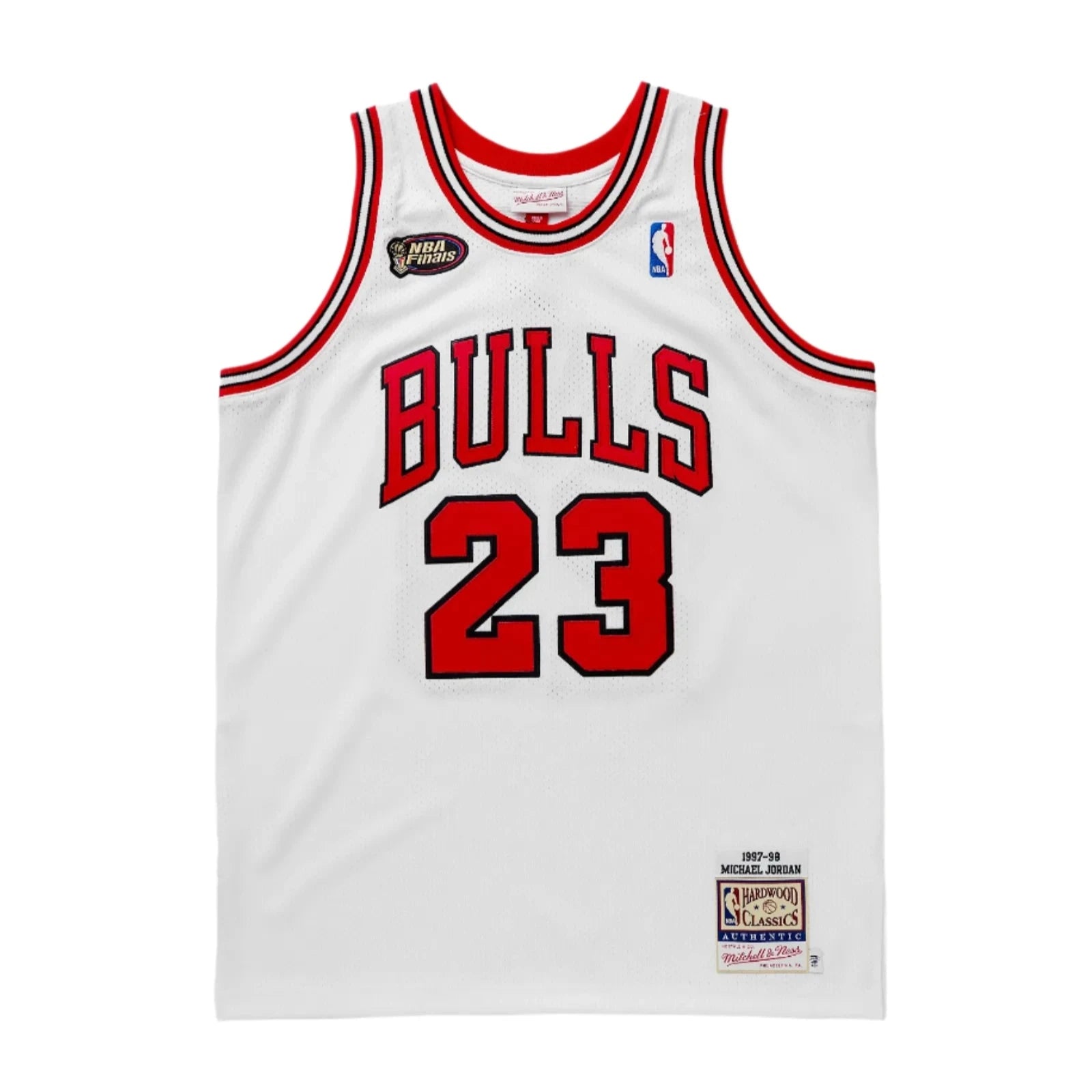 Chicago Bulls Michael Jordan 1997 98 White Jersey Finals Edition Vintage Court