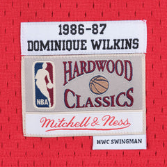 Atlanta Hawks #21 Dominique Wilkins 1986-87 NBA Hardwood Classics Swingman Jersey Scarlet Mitchell & Ness