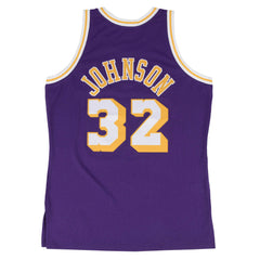 Los Angeles Lakers #32 Magic Johnson 1984-85 Hardwood Swingman NBA Jersey Purple Mitchell & Ness