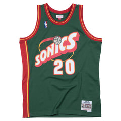 Seattle Supersonics #20 Gary Payton 1995-96 NBA Hardwood Classics Swingman Jersey Green Mitchell & Ness