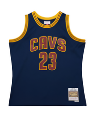 Cleveland Cavaliers #23 Lebron James 2015-16 NBA Hardwood Swingman Jersey Blue Mitchell & Ness
