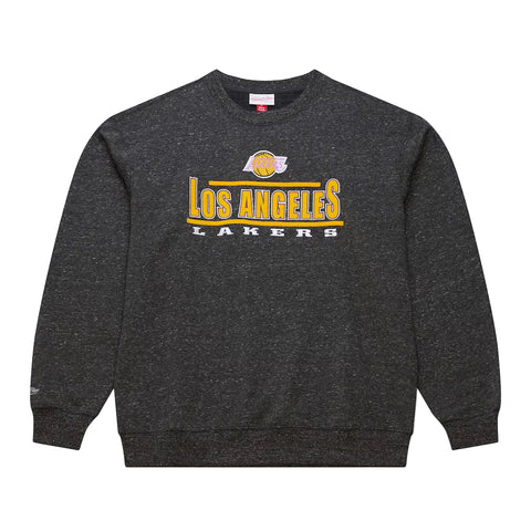 Los Angeles Lakers Crew Neck Fleece Vintage Logo by Mitchell & Ness