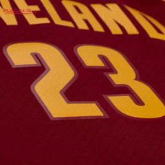 Cleveland Cavaliers #23 Lebron James 2015 NBA Hardwood Classics Swingman Jersey Cardinal Mitchell & Ness