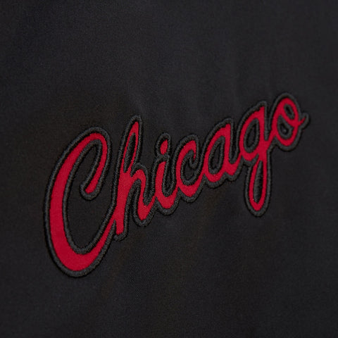 Chicago Bulls NBA Heavyweight Blackout Satin Jacket