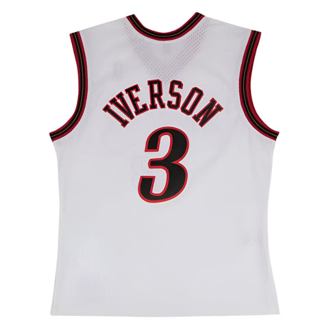 Philadelphia 76ers 2000-01 Allen Iverson White Swingman NBA Jersey