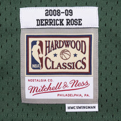 Chicago Bulls #1  Derrick Rose 2008-09 NBA Hardwood Classic Swingman Jersey Green Mitchell & Ness