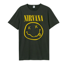 Nirvana Face 100% Cotton T-shirt Charcoal Amplified