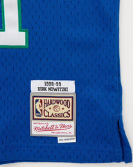 Dallas Mavericks #41 Dirk Nowitzki 1998-99 NBA Hardwood Classics Swingman Jersey Blue Mitchell & Ness