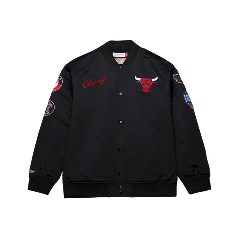 Chicago Bulls NBA Heavyweight Blackout Satin Jacket