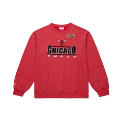 Chicago Bulls Crew Neck Fleece Vintage Logo By Mitchell & Ness