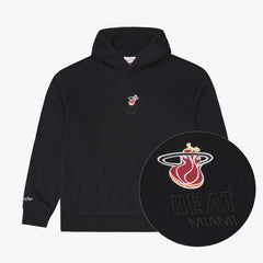 Mitchell & Ness NBA Miami Heat Black Core Essentials Fleece Hoodie