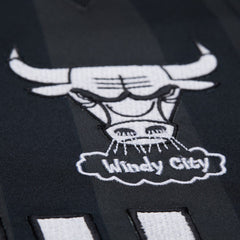 Chicago Bulls Hardwood Classics Striker V-Neck Polo Black Mitchell & Ness