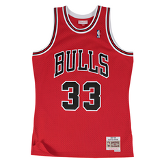 Chicago Bulls #33 Scottie Pippen 1997-98 NBA Hardwood Classics Swingman Jersey Red Mitchell & Ness