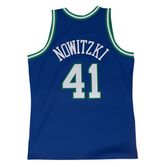 Dallas Mavericks #41 Dirk Nowitzki 1998-99 NBA Hardwood Classics Swingman Jersey Blue Mitchell & Ness