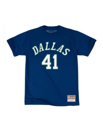 Dallas Mavericks Dirk Nowitzki Blue T-Shirt