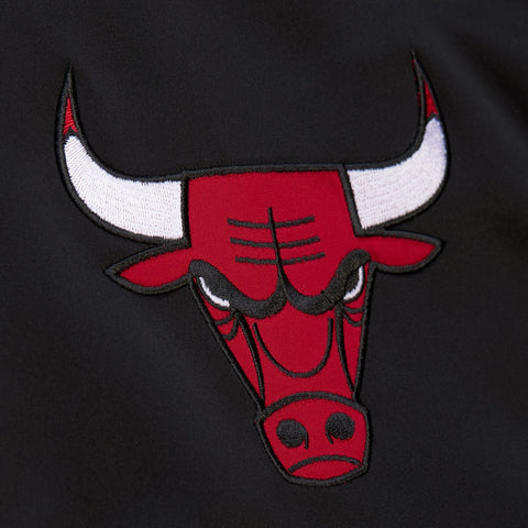 Chicago Bulls NBA Heavyweight Blackout Satin Jacket