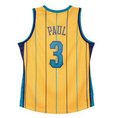 New Orleans Hornets #3 Chris Paul  2010-11 NBA Hardwood Classic Swingman Jersey Yellow Mitchell & Ness