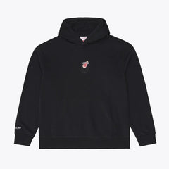 Mitchell & Ness NBA Miami Heat Black Core Essentials Fleece Hoodie