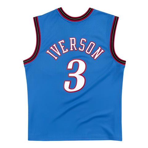 Philadelphia 76ers 1999-00 Allen Iverson Blue Swingman NBA Jersey