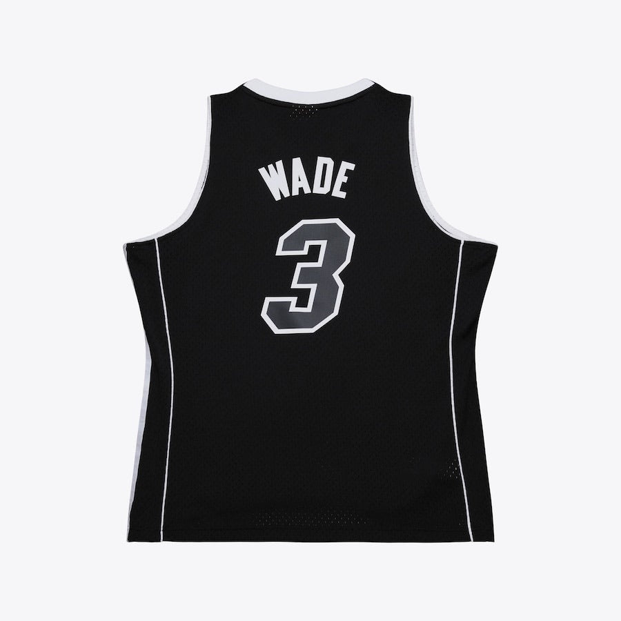 Black basketball jersey with 'Wade' and number '3' on a white background