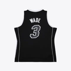 Black basketball jersey with 'Wade' and number '3' on a white background