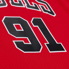 Chicago Bulls #91 Dennis Rodman 1997-98 NBA Hardwood Classics Swingman Jersey Red Mitchell & Ness