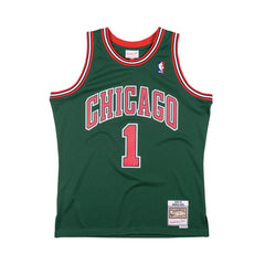 Chicago Bulls #1  Derrick Rose 2008-09 NBA Hardwood Classic Swingman Jersey Green Mitchell & Ness
