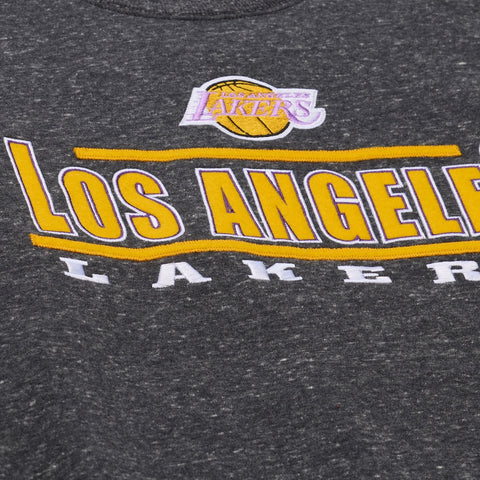 Los Angeles Lakers Crew Neck Fleece Vintage Logo by Mitchell & Ness
