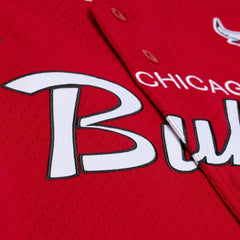 Chicago Bulls Baseball Jersey Front Button Red Mitchell & Ness