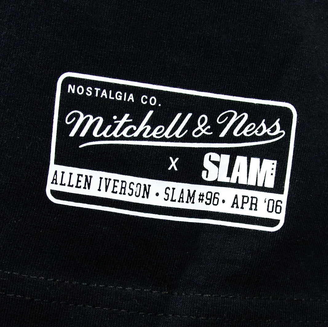Mitchell & Ness and Slam logo on a black background