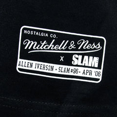 Mitchell & Ness and Slam logo on a black background
