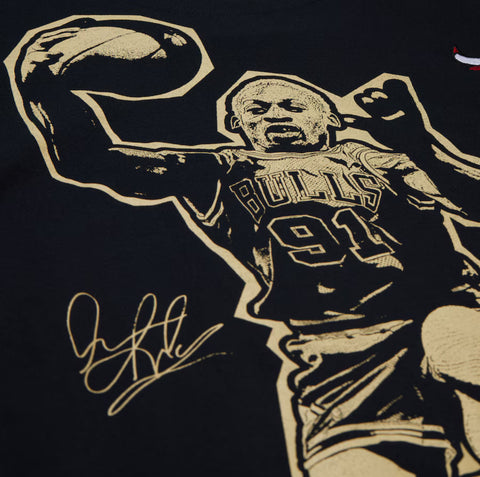 Dennis Rodman Chicago Bulls Vintage Print T-Shirt