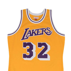 Los Angeles Lakers #32 Magic Johnson 1984-85 Hardwood Swingman NBA Jersey Yellow Mitchell & Ness